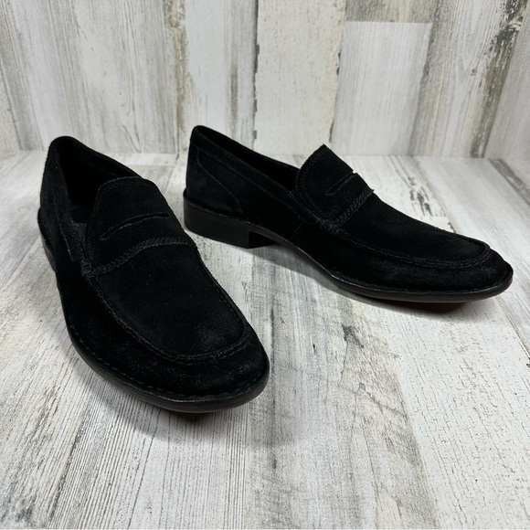Kenneth Cole New York Black Leather Slip‎ On Flat Loafers #1382 main image 5